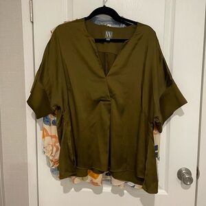 Womens olive green blouse